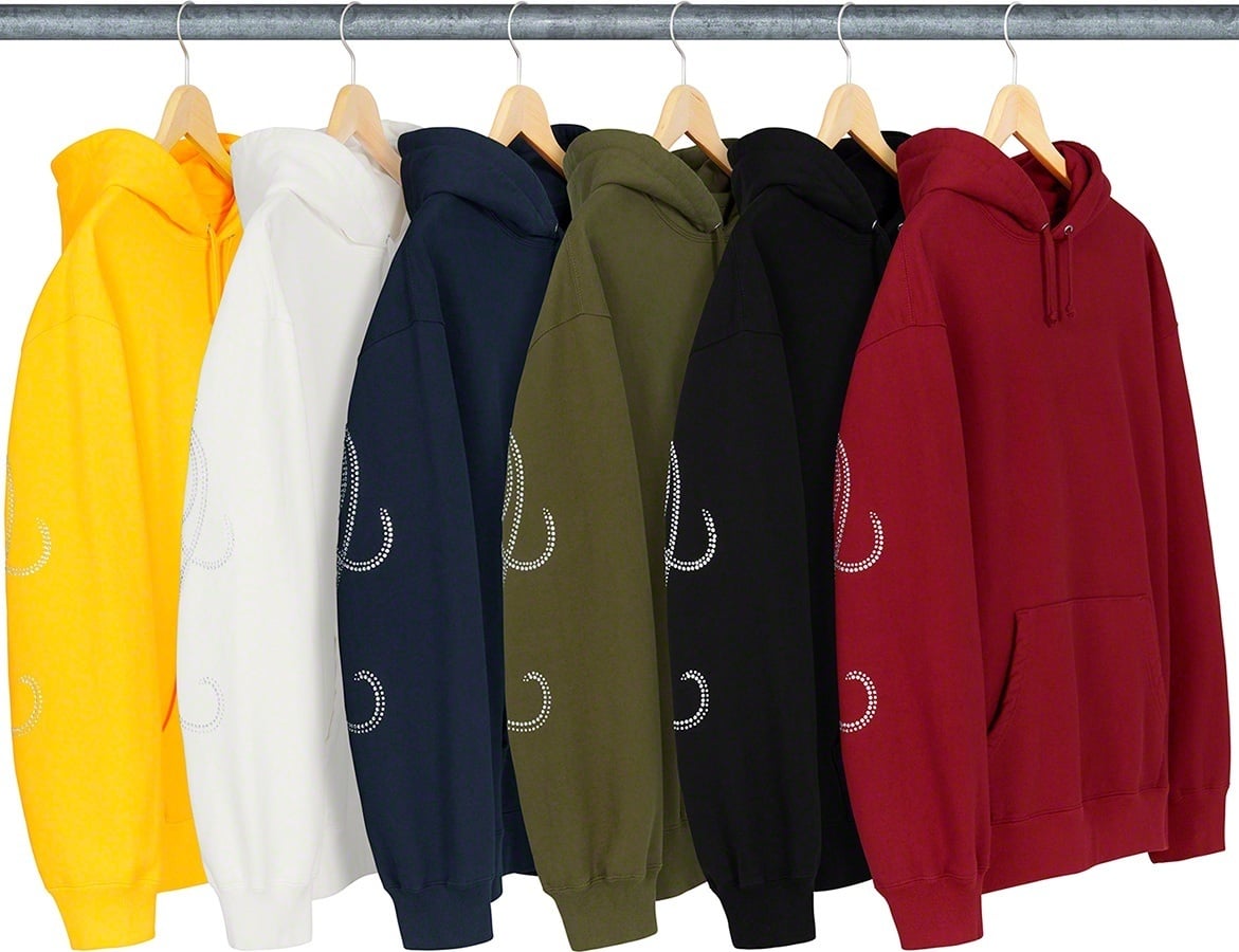 Rhinestone Script Hooded Sweatshirt
